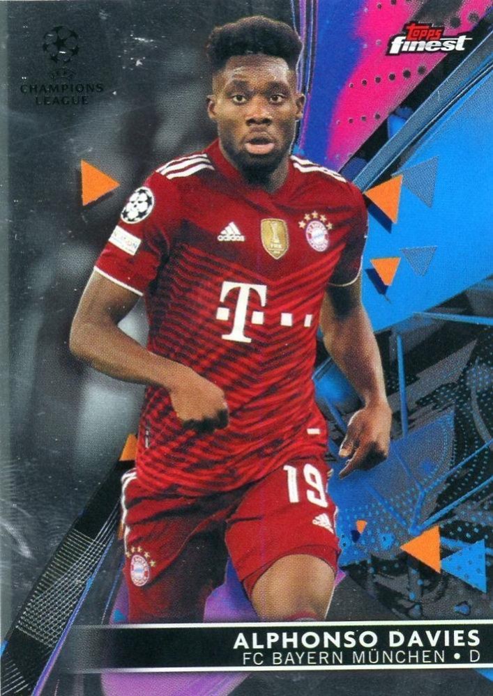 Alphonso Davies 2021 Topps Finest UEFA 9