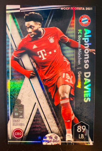 Alphonso Davies 2021 Panini Footista Best Eleven Refractor