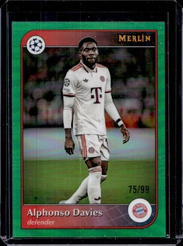 Alphonso Davies 2024 Topps Merlin Chrome Green Refractor /99