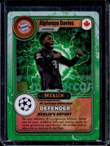 Alphonso Davies 2024 Topps Merlin Chrome UEFA