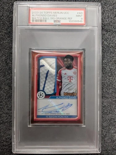 Alphonso Davies 2023 Topps Merlin Chrome UEFA Orange /25
