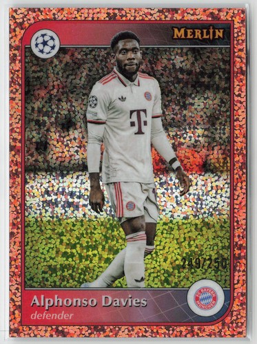 Alphonso Davies 2024 Panini Merlin UEFA Competitions Rose Gold Speckle /250