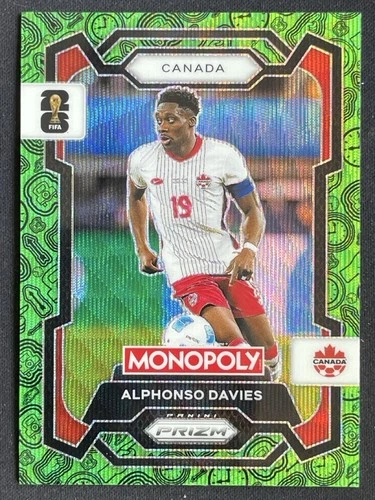 Alphonso Davies 2026 Panini Monopoly Prizm FIFA World Cup Green Wave #78