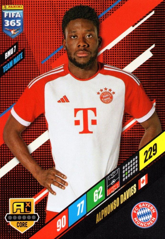 Alphonso Davies 2024 Panini Adrenalyn XL FIFA 365