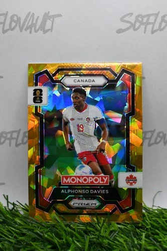 Alphonso Davies 2026 Panini Prizm Gold Cracked Ice