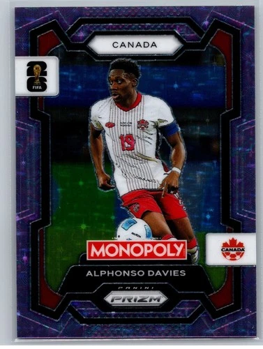 Alphonso Davies 2026 Panini Prizm Monopoly FIFA World Cup Pink