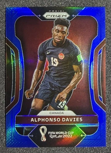 Alphonso Davies 2022 Panini Prizm World Cup Blue Prizm /299