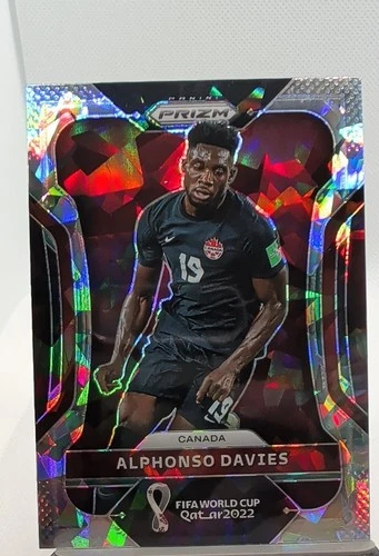 Alphonso Davies 2022 Panini Prizm World Cup Ice Prizm