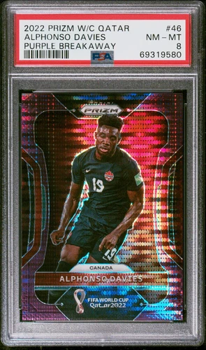Alphonso Davies 2022 Panini Prizm World Cup Purple