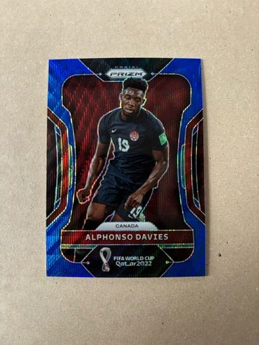 Alphonso Davies 2022 Panini Prizm World Cup Qatar Blue Prizm /299