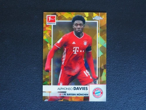 Alphonso Davies 2020 Topps Sapphire Edition Gold Refractor /50