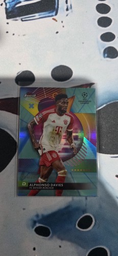Alphonso Davies 2024 Topps Finest UEFA Champions League Aqua 80/250