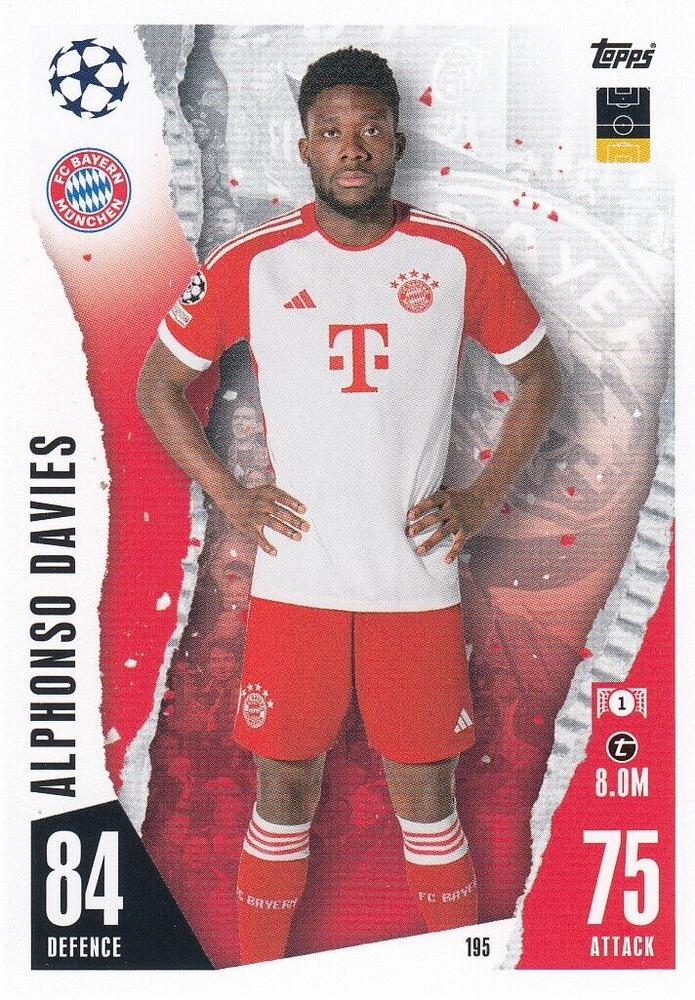 Alphonso Davies 2023 Topps Match Attax UEFA Club Competitions