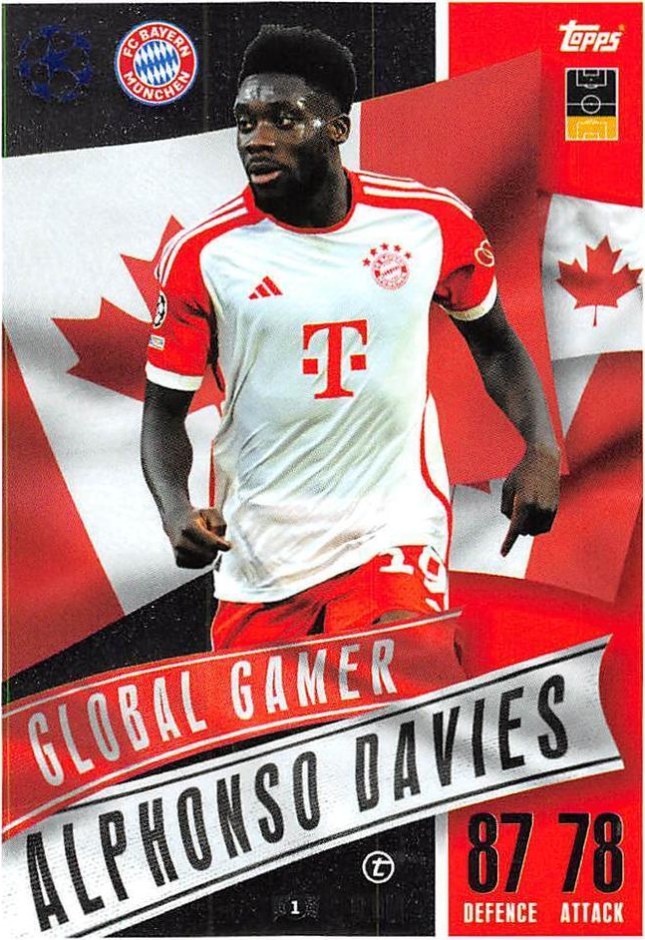 Alphonso Davies 2023 Topps Match Attax UEFA Club Competitions Extra
