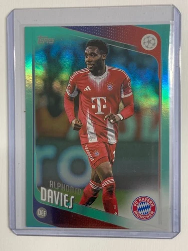 Alphonso Davies 2025 Topps UEFA Club Competitions Aqua Foil