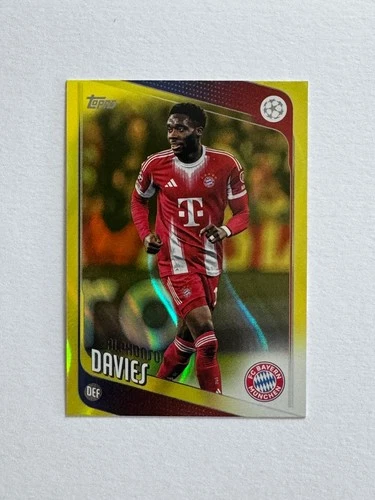 Alphonso Davies 2025 Topps UEFA Club Competitions Yellow