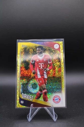 Alphonso Davies 2025 Topps UEFA Club Competitions Yellow Holo /299
