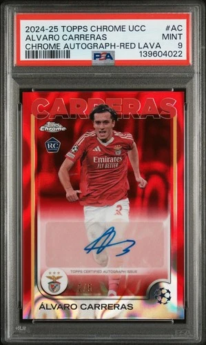 Alvaro Carreras 2024 Topps Chrome Red Lava /5