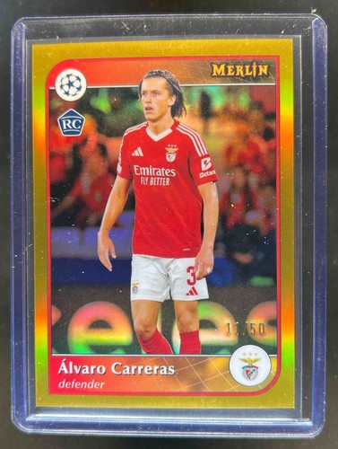 Alvaro Carreras 2024 Topps Merlin Chrome Gold Refractor /50