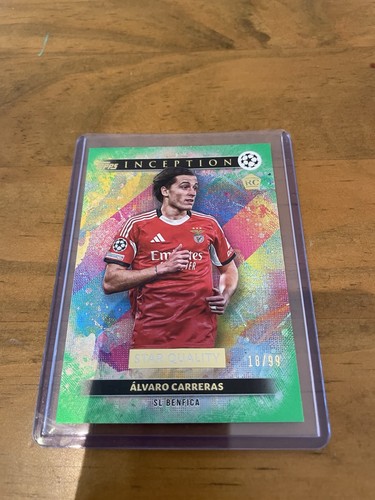 Alvaro Carreras 2024 Topps Inception UCC Green Foil /99