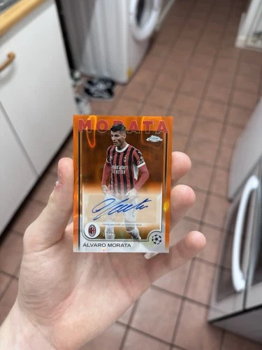 Alvaro Morata 2024 Topps Chrome Orange Wave /25