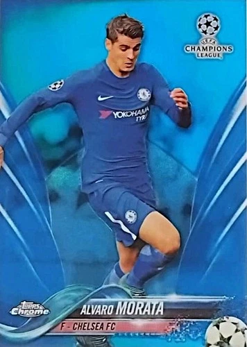 Alvaro Morata 2017 Topps Chrome UEFA Champions League Blue Refractor /150