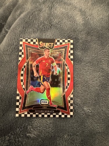Alvaro Morata 2024 Panini Select Checkerboard Prizm