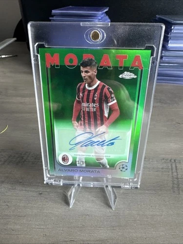 Alvaro Morata 2024 Topps UCC Chrome Green Lava /99