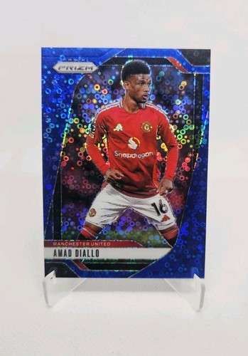 Amad Diallo 2024 Panini Prizm Premier League Blue Breakaway Prizm /99