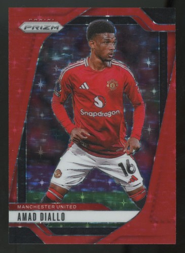 Amad Diallo 2024 Panini Prizm Premier League Red Stars /25