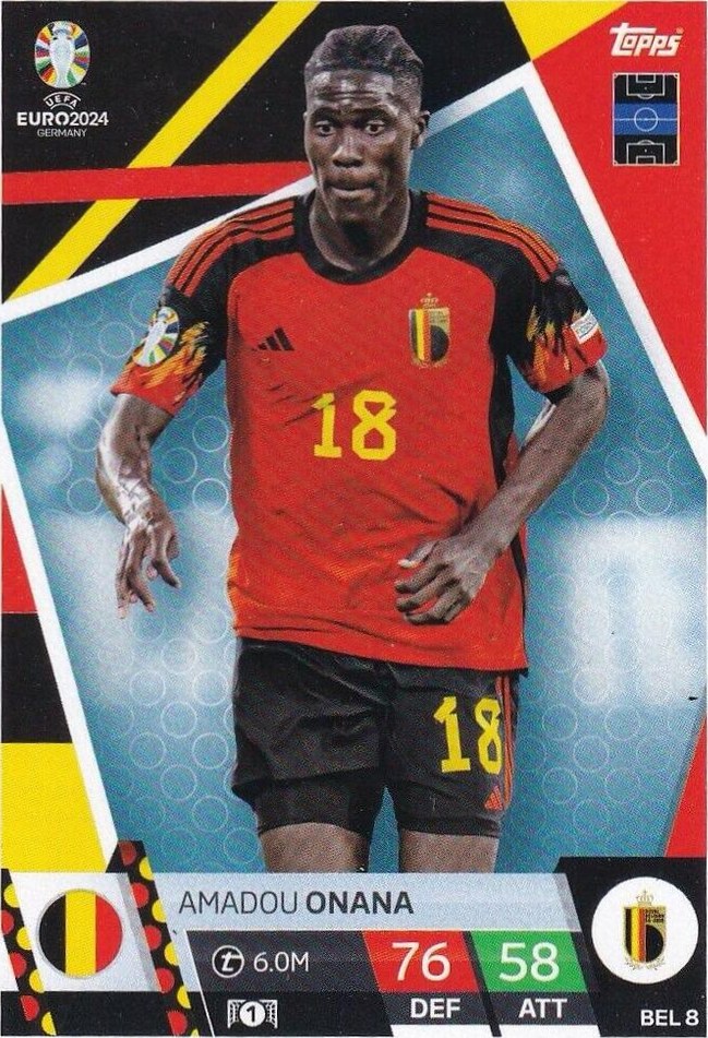 Amadou Onana 2024 Topps Match Attax UEFA EURO