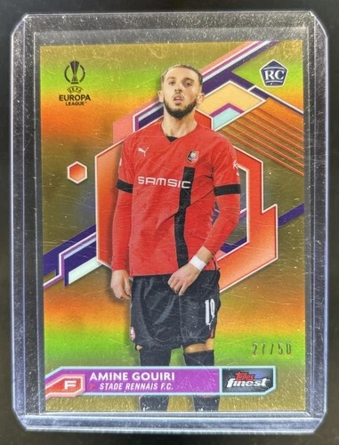 Amine Gouiri 2022 Topps Finest Gold /50