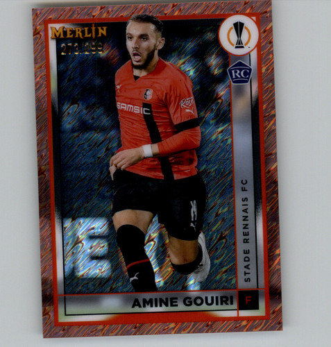 Amine Gouiri 2022 Topps Merlin Chrome Rose Gold Shimmer /299
