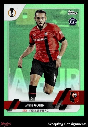 Amine Gouiri 2023 Topps UEFA Club Competitions Neon Green /199