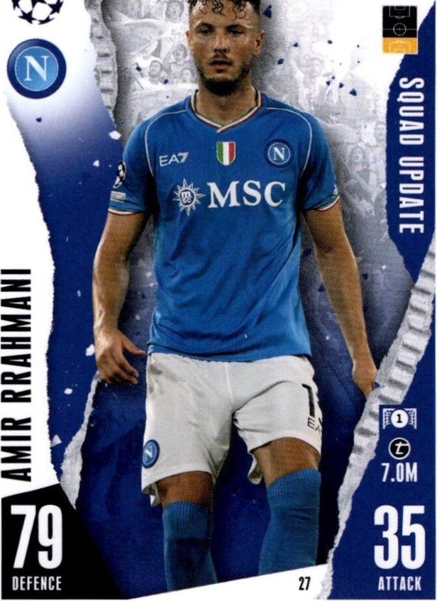 Amir Rrahmani 2023 Topps Match Attax UEFA Club Competitions Extra
