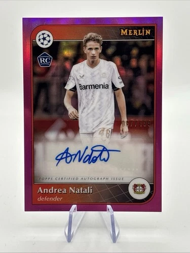 Andrea Natali 2024 Topps Merlin UEFA Pink Refractor /199