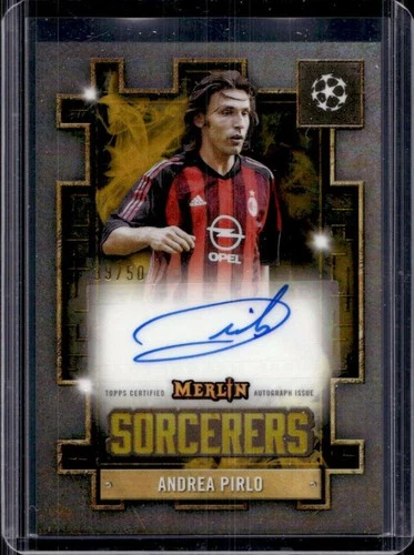 Andrea Pirlo 2024 Topps Merlin Chrome Gold Refractor /50