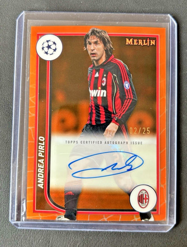 Andrea Pirlo 2023 Topps Merlin Chrome Orange Refractor /25