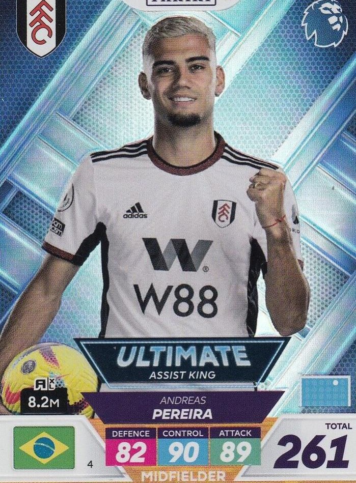 Andreas Pereira 2023 Panini Adrenalyn XL Premier League Plus