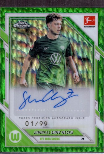 Andreas Skov Olsen 2025 Topps Chrome Green Wave /99