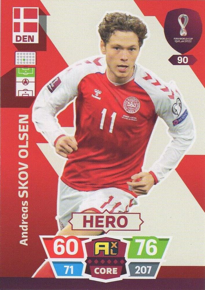 Andreas Skov Olsen 2022 Panini Adrenalyn XL FIFA World Cup