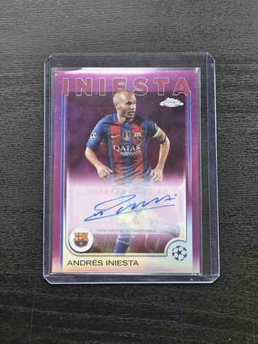 Andres Iniesta 2025 Topps Chrome Magenta /75