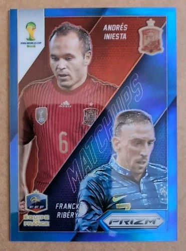 Andres Iniesta / Franck Ribery 2014 Panini Prizm FIFA World Cup Blue /199