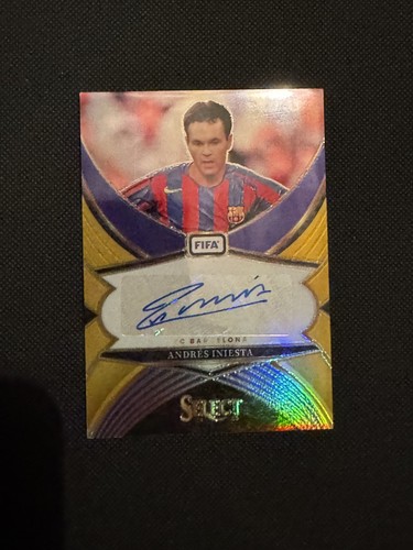 Andres Iniesta 2024 Panini Select Gold Prizm