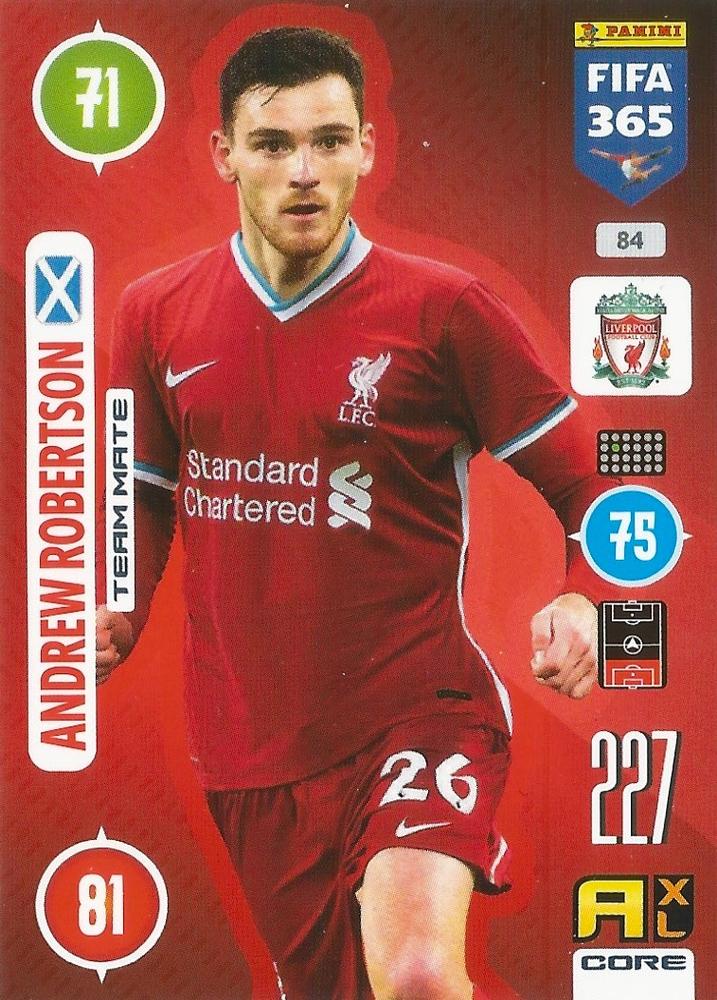 Andrew Robertson 2021 Panini Adrenalyn XL FIFA 365