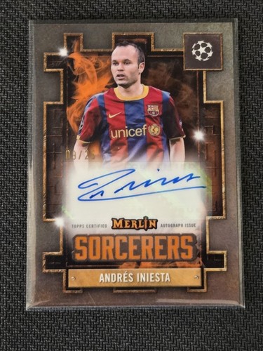 Andrés Iniesta 2024 Topps Merlin Chrome UEFA Orange /25