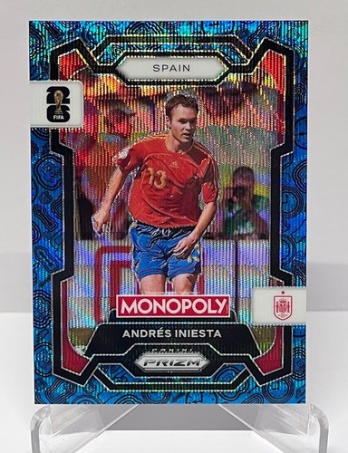 Andrés Iniesta 2026 Panini Monopoly Prizm FIFA World Cup Blue Wave