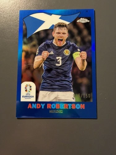 Andy Robertson 2024 Topps Chrome Euro 2024 Blue /150