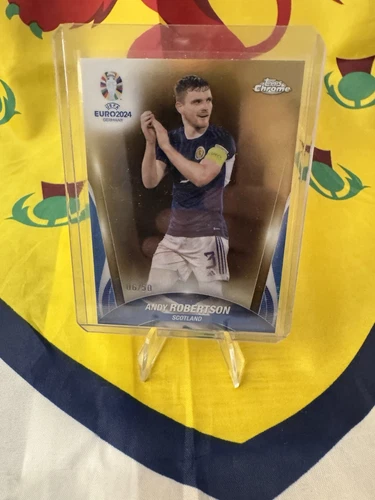 Andy Robertson 2024 Topps Chrome Euro 2024 Gold Refractor /50