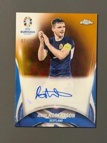 Andy Robertson 2024 Topps Chrome Euro 2024 Orange /25